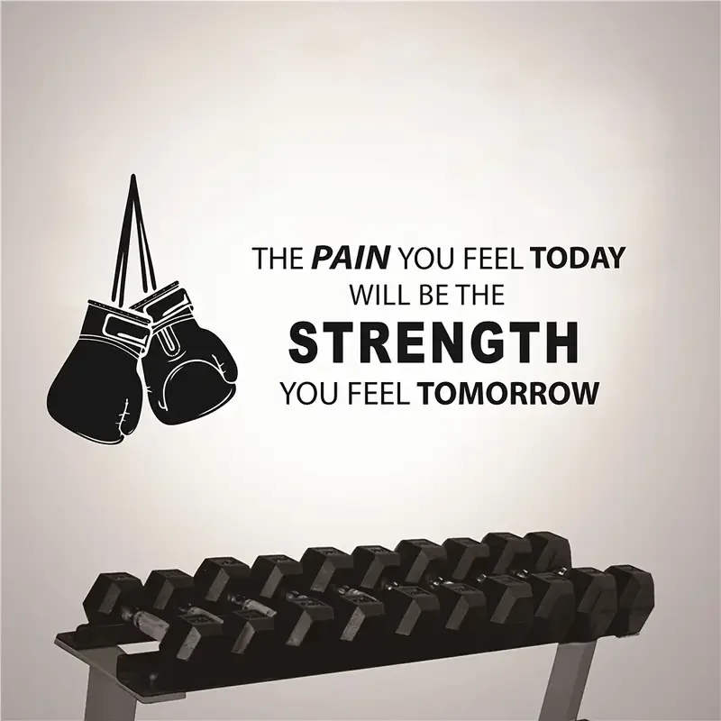 Boxing Gloves Motivational Wall Decal - 