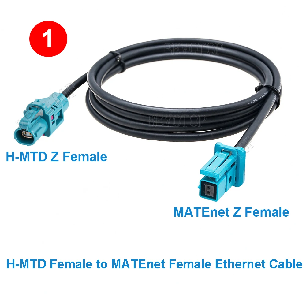MATEnet to H-MTD Automotive Ethernet Cable Z Code Male to Female 100BASE-T1 SPE Single Pair Ethernet Cable Assembly High Quality