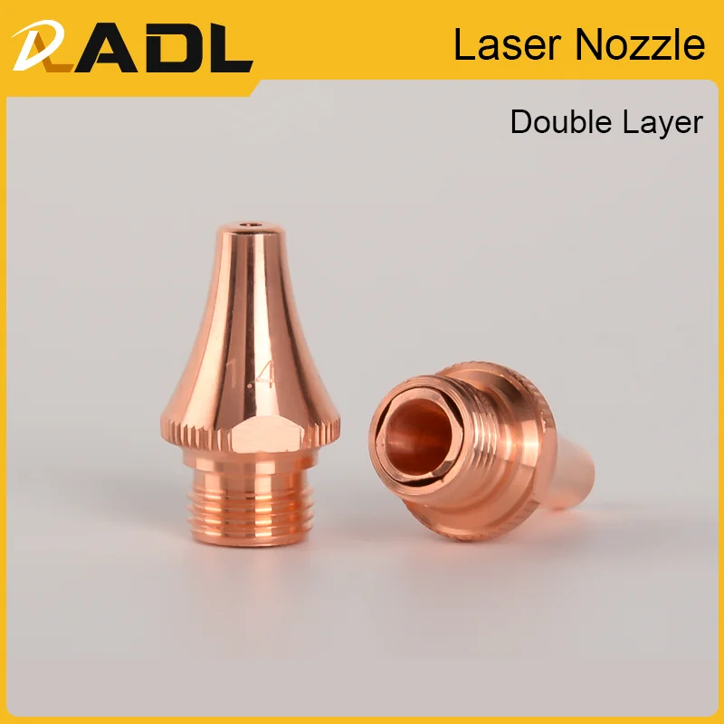 ADL 10pcs/lot Single&Double Layer BOCI Laser Nozzle M8 H19 Fiber Laser Tube Machine Using 3D Cutting Cypcut High Power Source