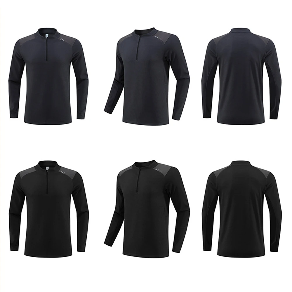 Men's Quick-Dry Active Sports Shirts Quarter Zip Long Sleeve Running Pullover Outdoor Sweatshirt Athletic Workout Moisture Tops