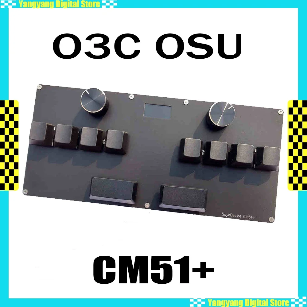 O3C osu Magnetic Switch Mechanical Keyboard Rapid Trigger Multi-function Knob Gaming Keyboard Smart Screen djmax SayoDevice