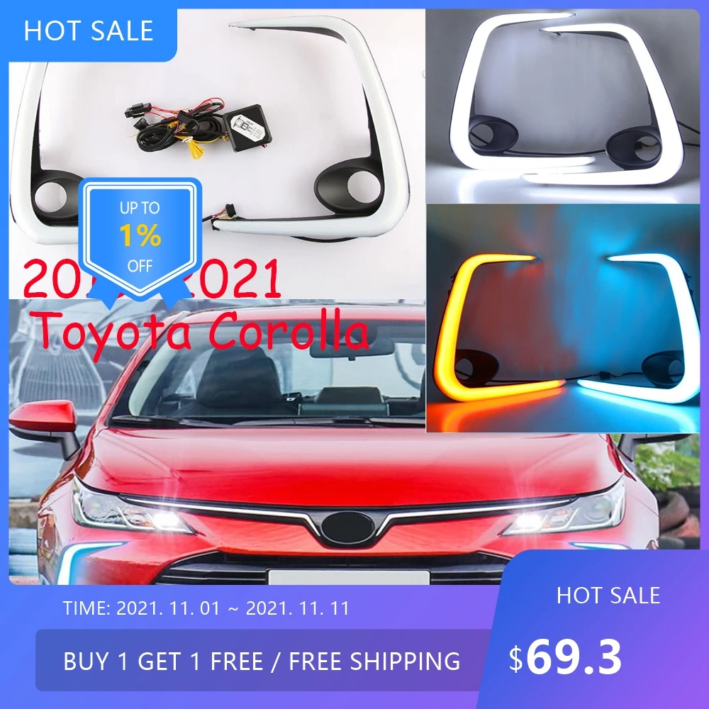 

auto bumper headlight for Corolla daytime light altis 2019~2021y auto accessories LED headlamp for Corolla fog light