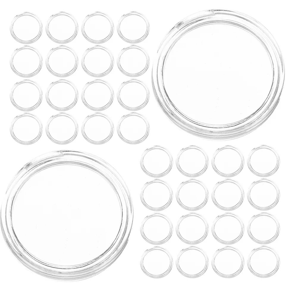 

100Pcs Clear Coin Protectors Acrylic Capsules Standard Size 25Mm Portable Round Storage Case Coin Collection Display Supplies