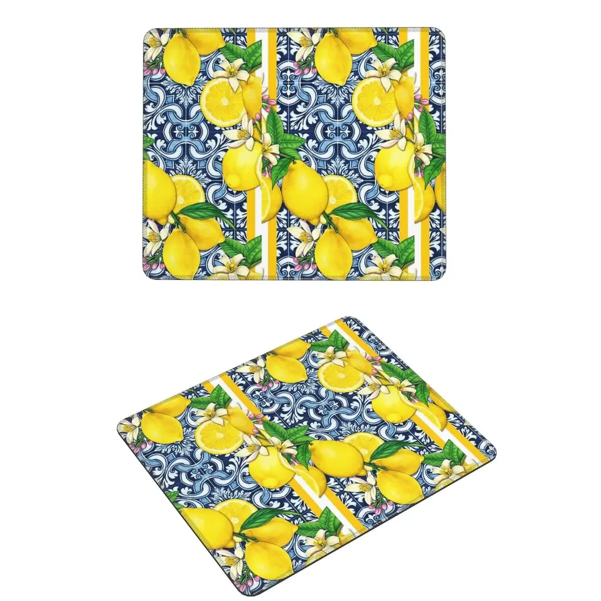 

Lemon Sorrento Style Tile Pillow Mouse Pad Computer Keyboard Mouse Mat Gaming Laptop Desk Mat Office Accessories Table Mats