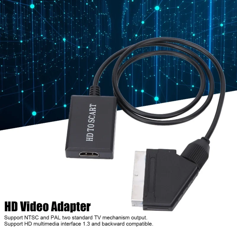 Konwerter interfejsu multimedialnego HD na SCART Adapter wideo interfejsu multimedialnego HD
