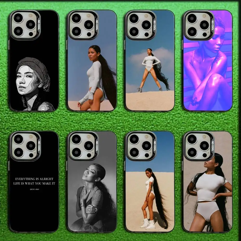 

Jhene Aiko Singer Phone Case For iPhone 16,15,14,13,12,11,Mini,Pro,E,SE4,MAX Candy Matte Shockproof Black Cover
