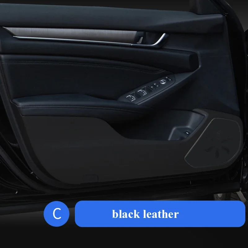 

Кожаная наклейка из углеродного волокна, дверной противоударный коврик для Honda Accord 10th 9 2022 2021 2020 2019 2018, аксессуары для отделки салона автомобиля