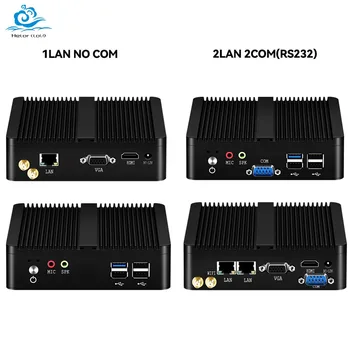 Mini PC industrial com processador Inter Celeron com Gigabit 1xUSB3.0 3xUSB2.0 1xHDMI 1xVGA Suporte WiFi WIN10 Pfense Computer