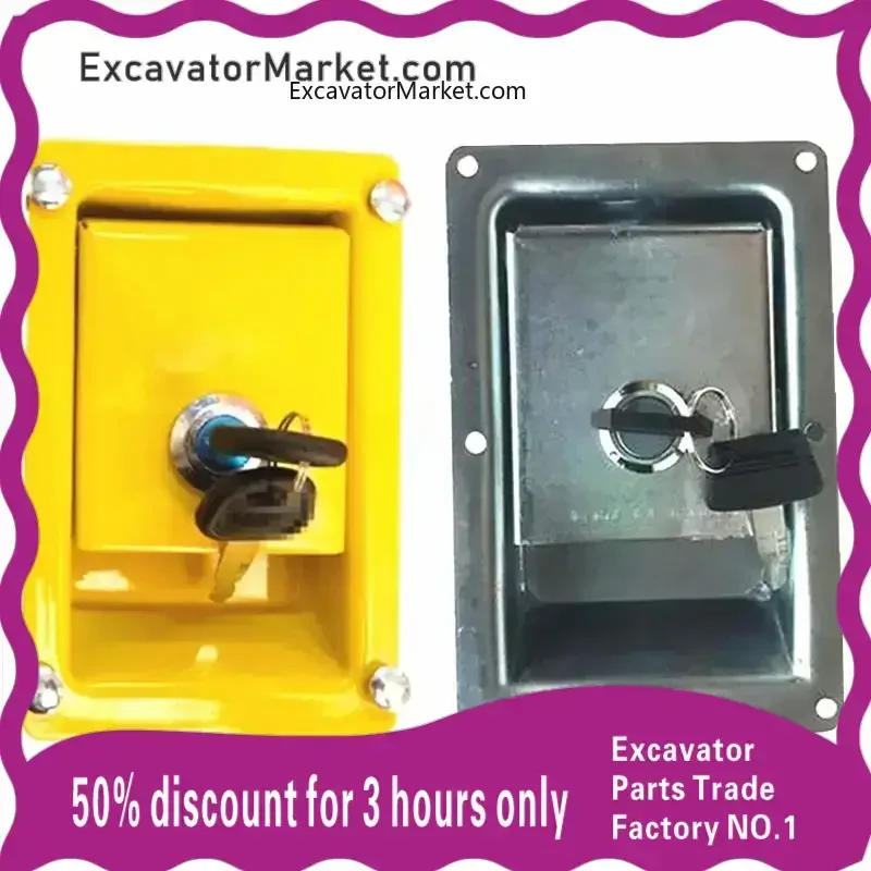 

Excavator Side door lock side cover lock hydraulic pump door lock For SANY SY75 135 155 195 205 215 235 335 excavator Parts