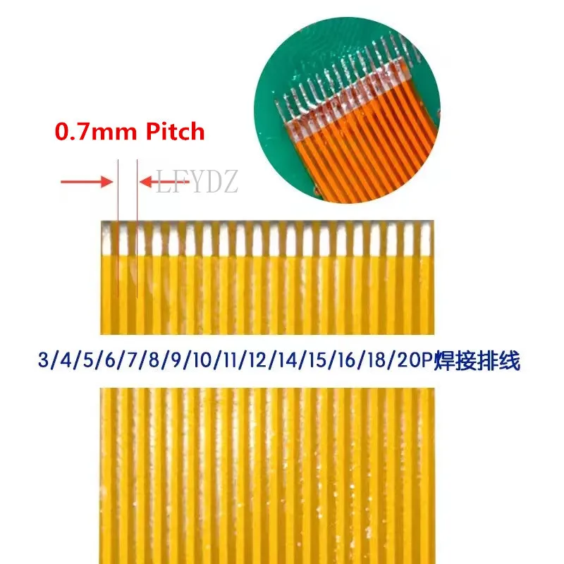 1 sztuk/partia kabel FPC FFC złącze przewodu PCB 0.8mm podziałka 3 4 5 6 7 9 10 12 16 18 20 22 24 30 36 40 Pin