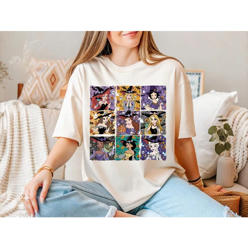 قمصان الأميرة الهالوين، قمصان ديزني للهالوين، قمصان أميرات ديزني للهالوين، قمصان موسم الرعب، قمصان الرعب