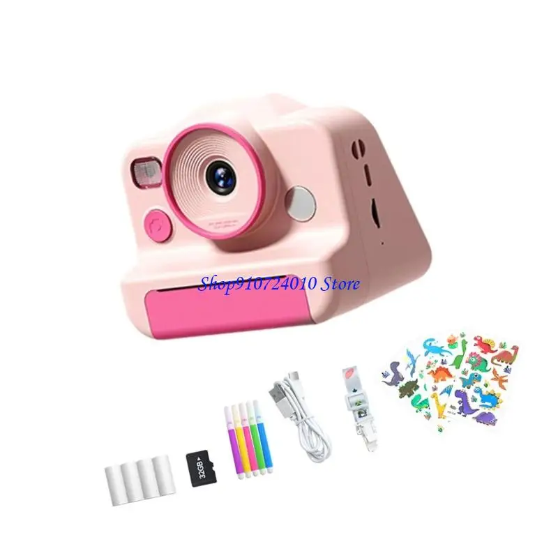 77HD onderwijs kindercamera speelgoed met 32 kaart onmiddellijk fotoafdrukfotografie speelgoed