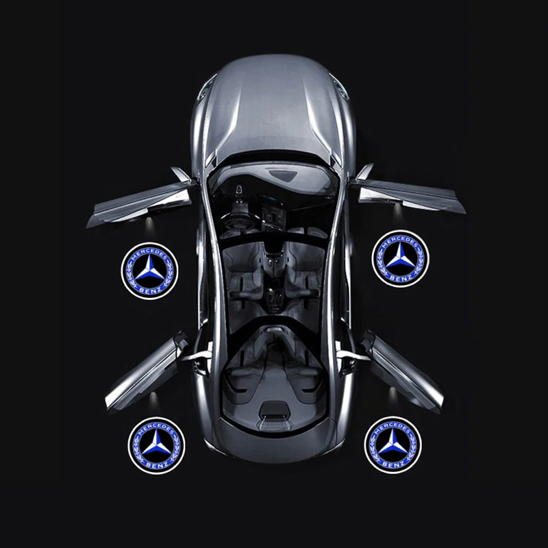 2Pcs Car Door Welcome Light for Mercedes Benz R ML GL Class W251 W164 X164 R300 R350 R320 R400 R500 R63 ML350 ML450 ML500 ML550