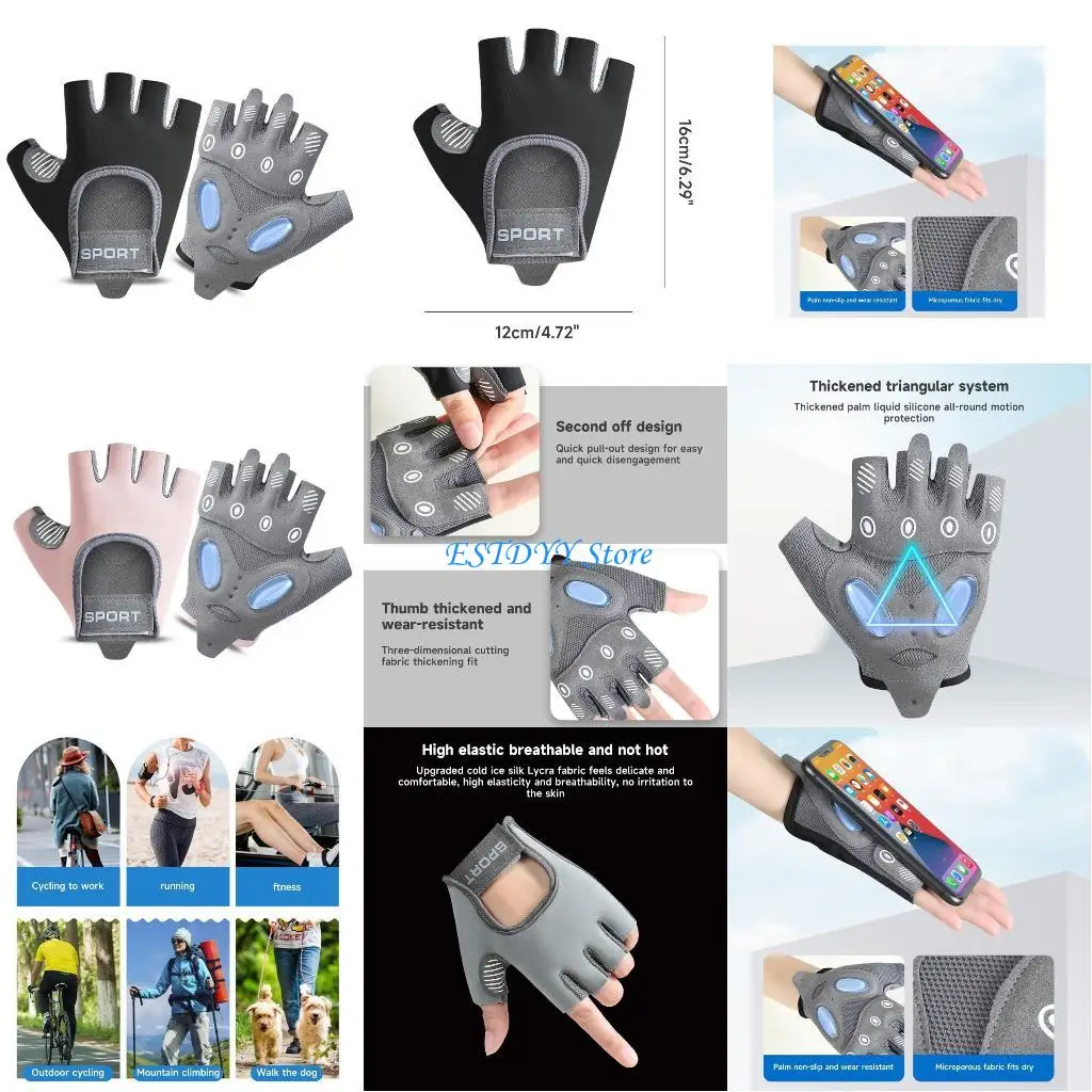 

G6DE Non-Slip Shock-Absorbent Grip Wicking Lightweight Nylon Compression Gloves
