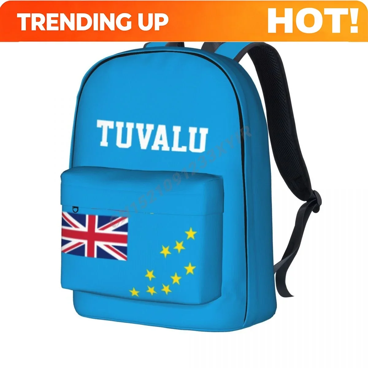 Custom Bag Unisex Backpack Tuvalu Flag Stitch Schoolbag Messenger Bag Case Laptop Travel Bag Mochila Gift