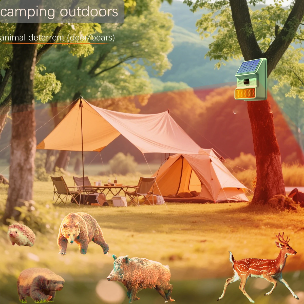 Солнечный инфракрасный датчик движения, сигнализация, стробоскопическая звуковая светодиодная вспышка, водонепроницаемая для дома, сада, навеса, охранной сигнализации