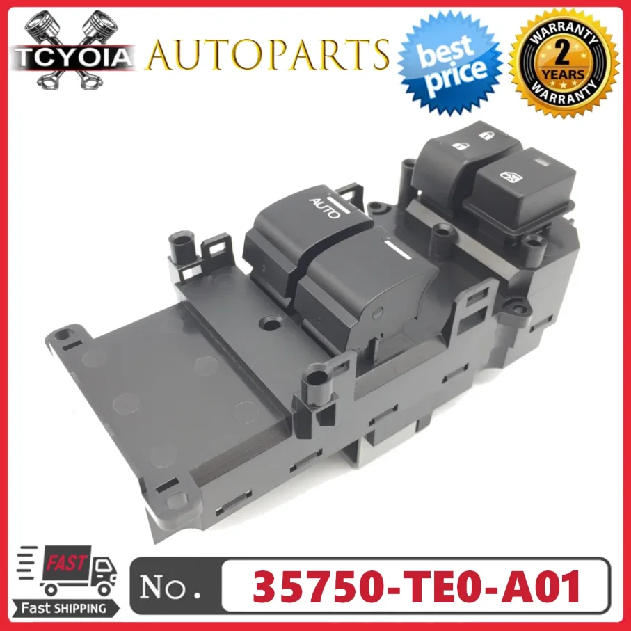 Front Left Master Power Window Switch 35750-TE0-A01 35750TE0A01 For Honda Accord Coupe 2008-2012
