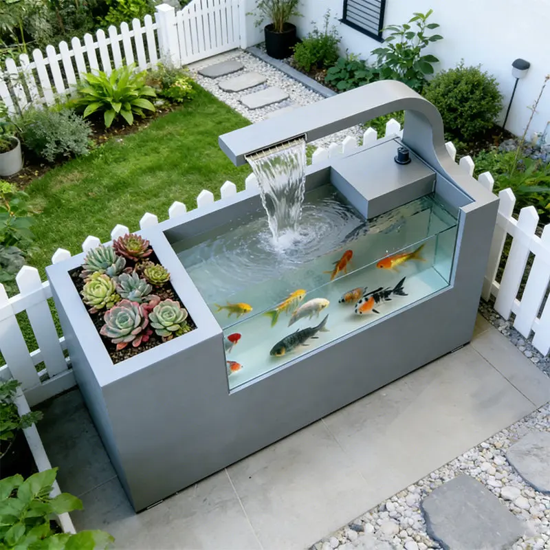 Household Balcony Stainless Steel Fish Pond Garden Outdoor Koi Pond
