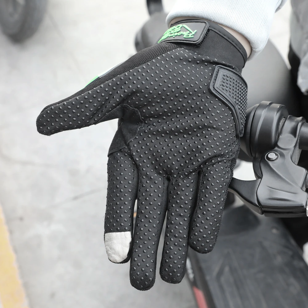 Gants de moto respirants pour écran tactile, gants de course complets, protection des sports de plein air, gants d\'équitation Cross, gants de vélo,