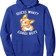 Polarshe-Sudadera con capucha para hombre y mujer, suéter Unisex con estampado personalizado de Guess What Corgi Butt, Corgi divertido regalo de perro, abrigo de otoño