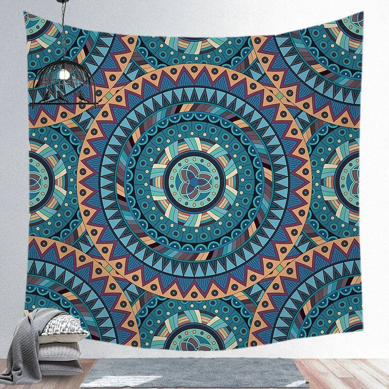 VIKAMA Colorful Flower Mandala Tapestry, 6 Assorted Designs, Wall Hanging Art for Bedroom Living Room