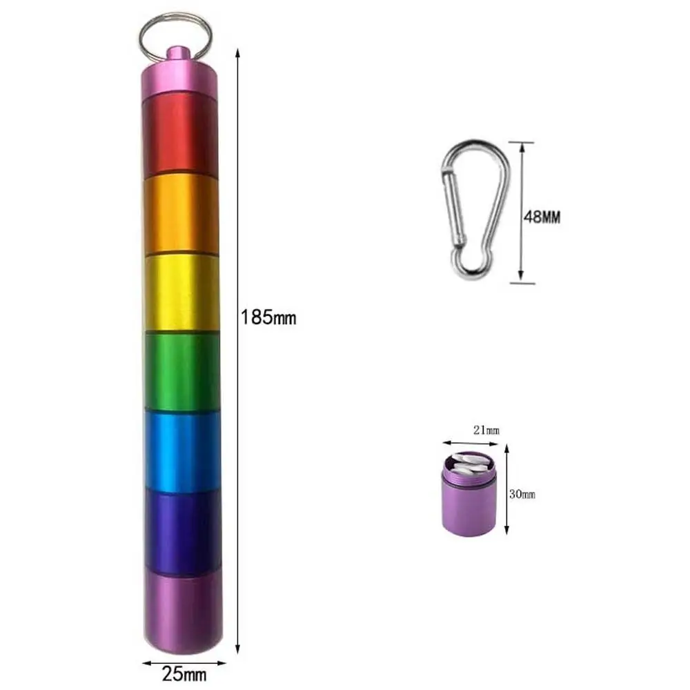 7 Tage Reise-Vitamine, Schlüsselanhänger, Medikamenten-Organizer, starke Dichtheit, Pillenspender, Pillendose, wöchentliche Pillenbox, Medikamenten-Pillendose