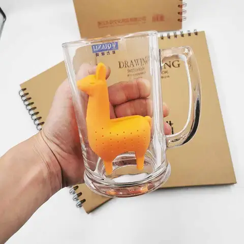 Purrtea Alpaca Tea Maker, Alpaca Tea Leak, Llama Tea Filter, Silicone Tea Maker, Leak-Proof Simple Design Concept and Creative