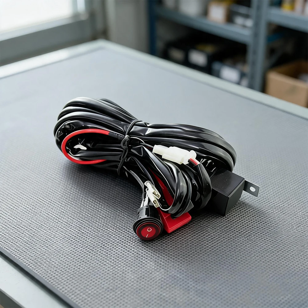 Headlight Wiring Harness for Off-Road Vehicles Supporting For work Lights and Fog Lights at 12V Operating Voltage