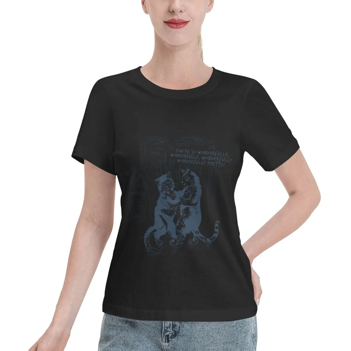 Oversized Option The Cure - Lovecats Women's T-shirt Luxury Loungewear Top