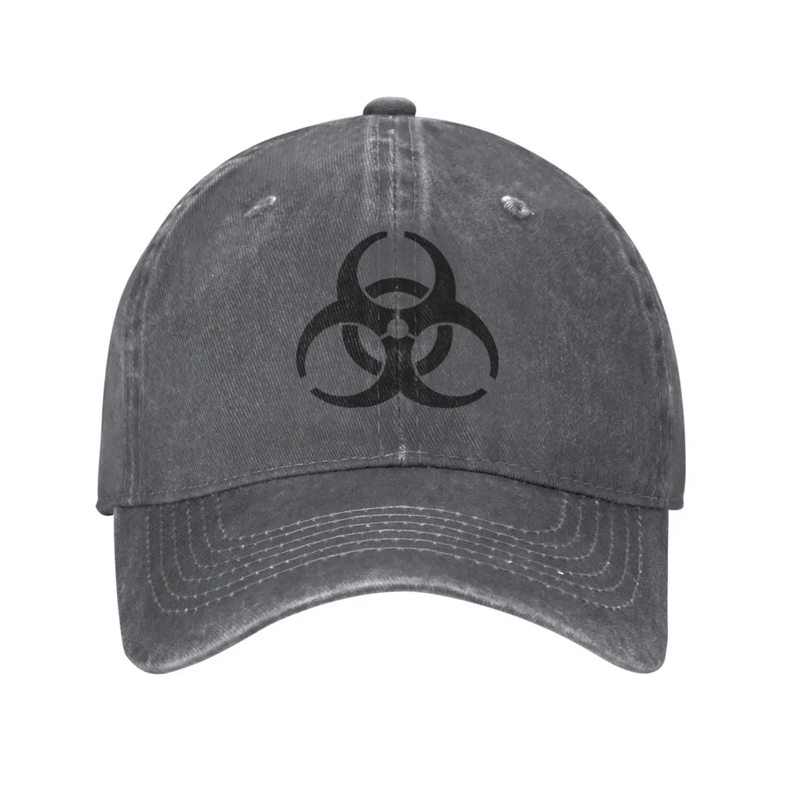 New Biohazard Warning Symbol Unisex Cowboy Cap Baseball Hat Adjustable Denim Dad Hat