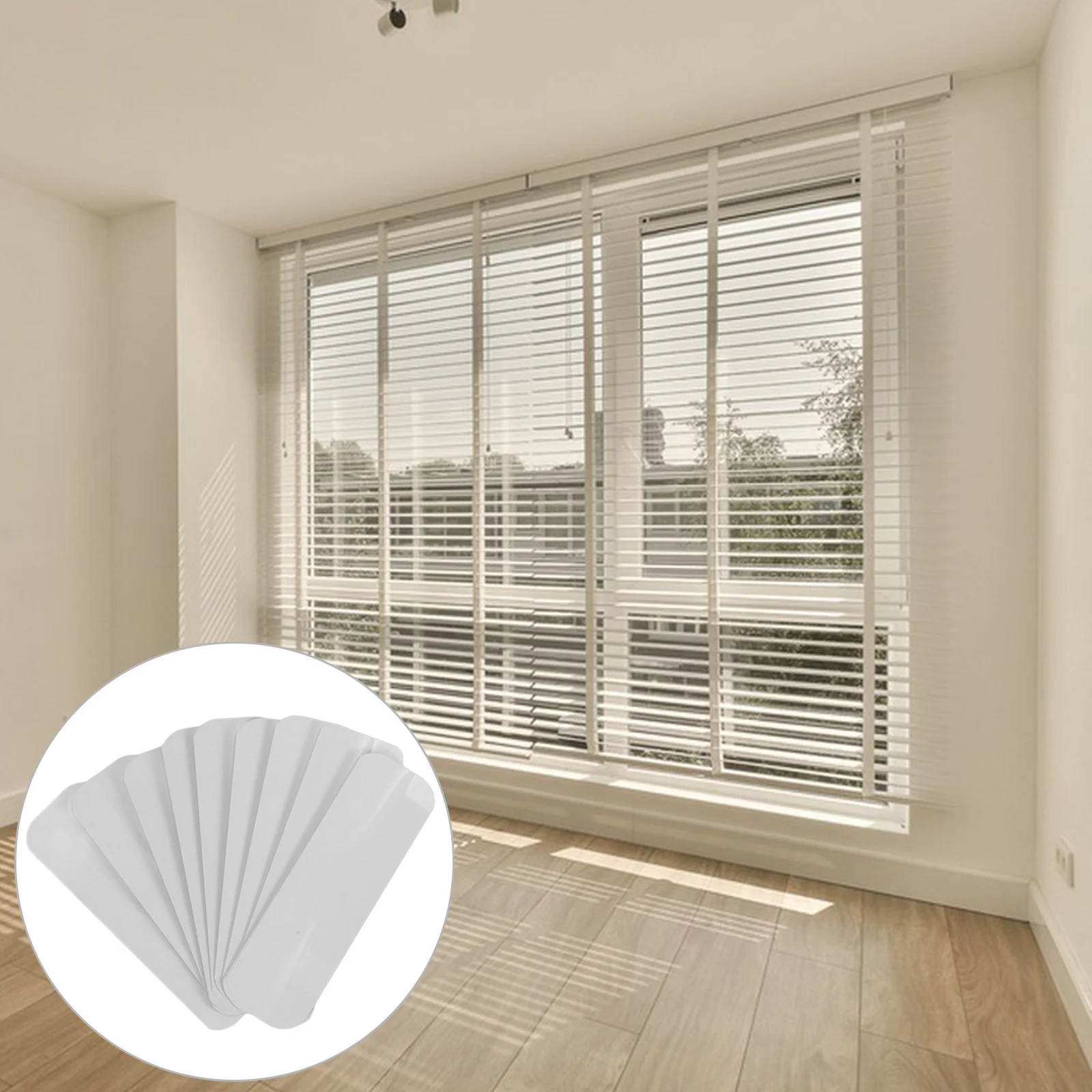 

10Pcs Curtain Repair Patches for Horizontal Blinds Aluminum Alloy Self-Adhesive Slats Fix Window Blind Replacement Parts Easy