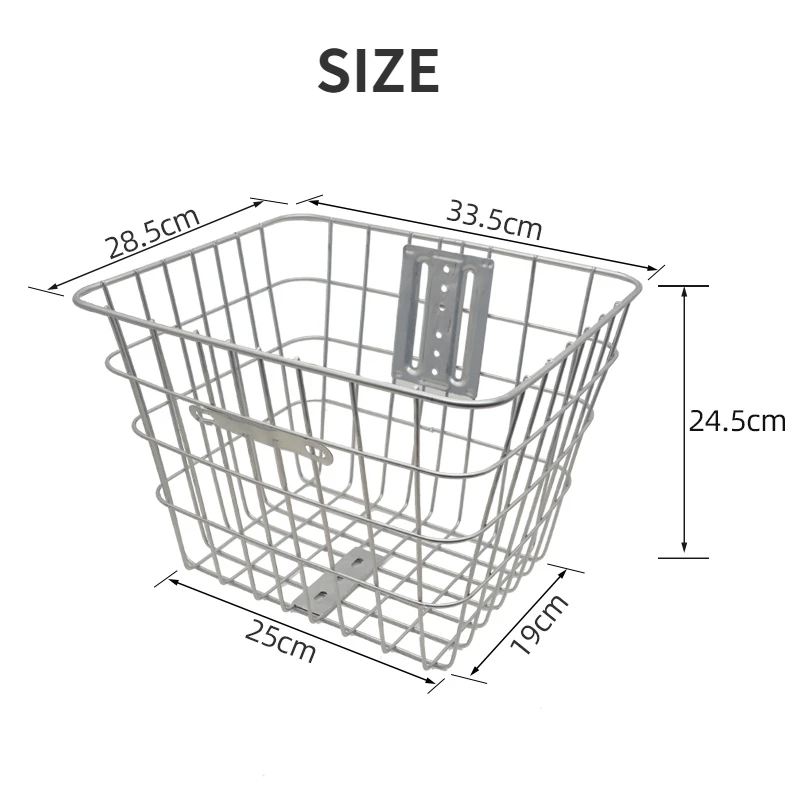 Bicycle Front Basket Electric Bike Front Iron Basket 20/22/24/26 Inch Bicycle Universal Storage Basket