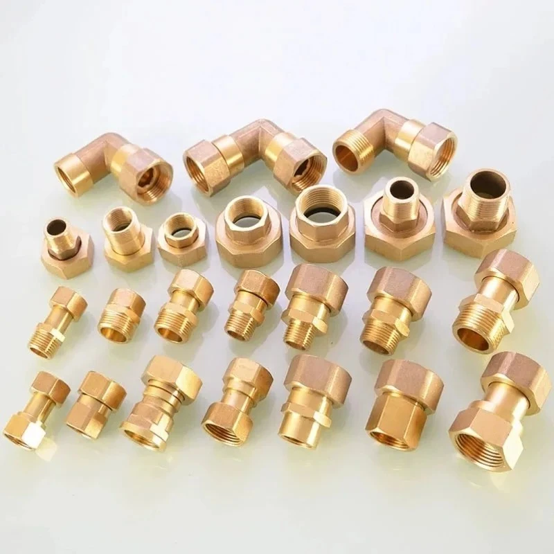 

1/2" 3/4" 1" 1.5" Solid Brass Adapter - Male/Female & Double Female Thread Union for Water Tap, Meter & Pump