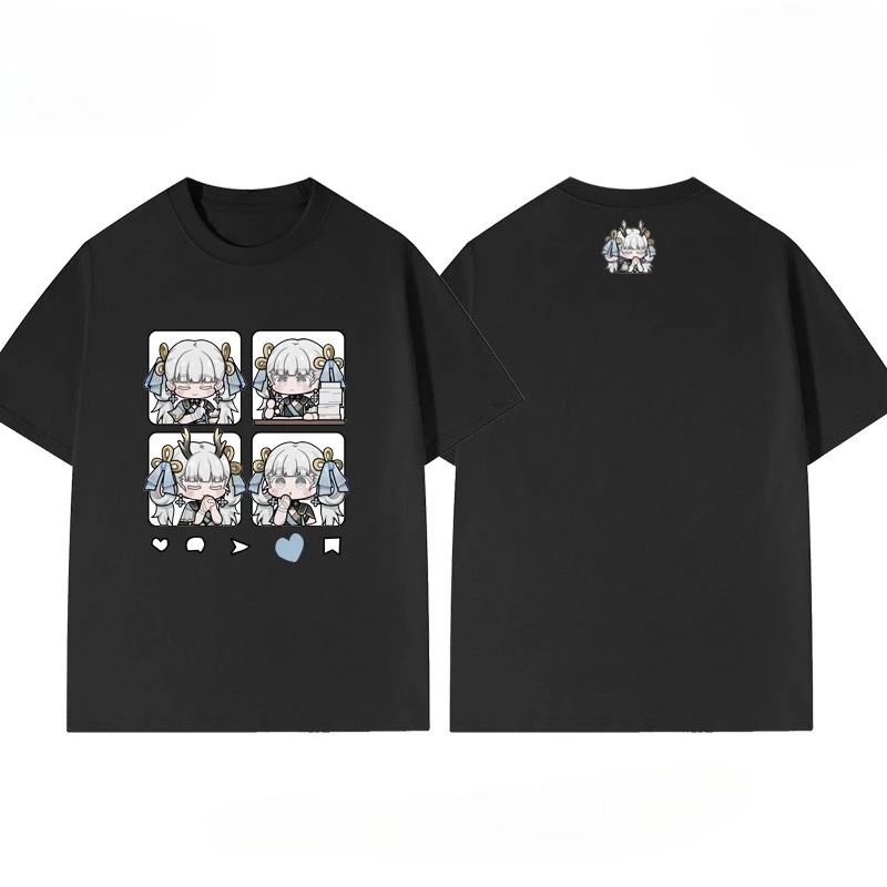 

Аниме Wuthering Waves Jinhsi косплей футболка с коротким рукавом для женщин и мужчин Harajuku эстетическая футболка хлопковые футболки уличная одежда