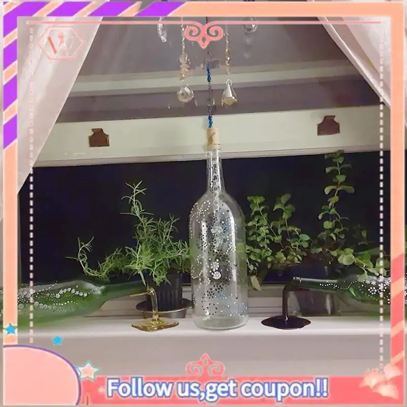 Creative Mini Wine Bottle Stand Acrylic Spilled Holder Desktop Rack Ornament Yellow Highly Recommended