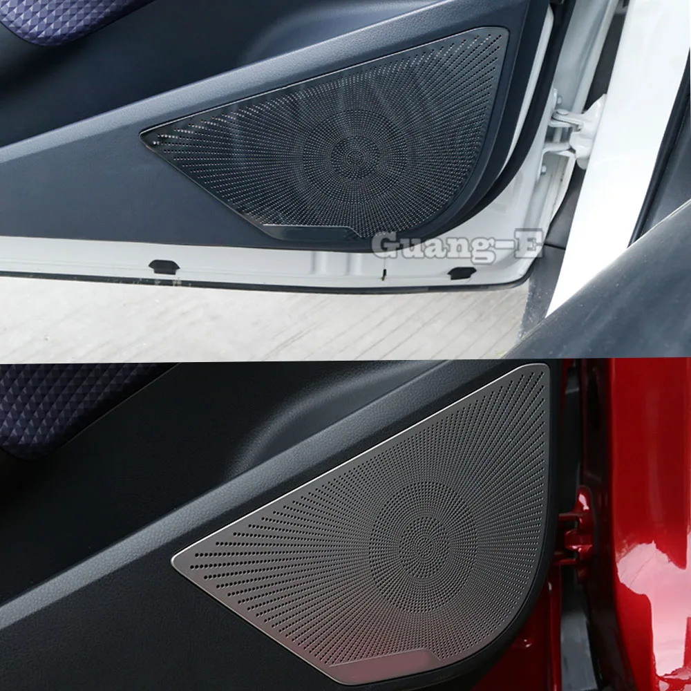 

Stainless Steel Car Stick Cover For Toyota C-HR CHR 2017 2018 2019 2020 2021 Frame Inside Door Audio Speak Ring Trim Frame 4pcs