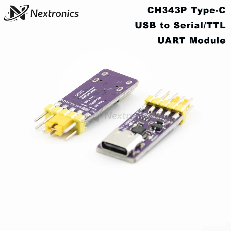 1/3/5/10PCS CH343P USB To Serial Port Module 6Mbps 5V/3.3V TTL UART Type-C Debugging Burning Downloader Replace CH340