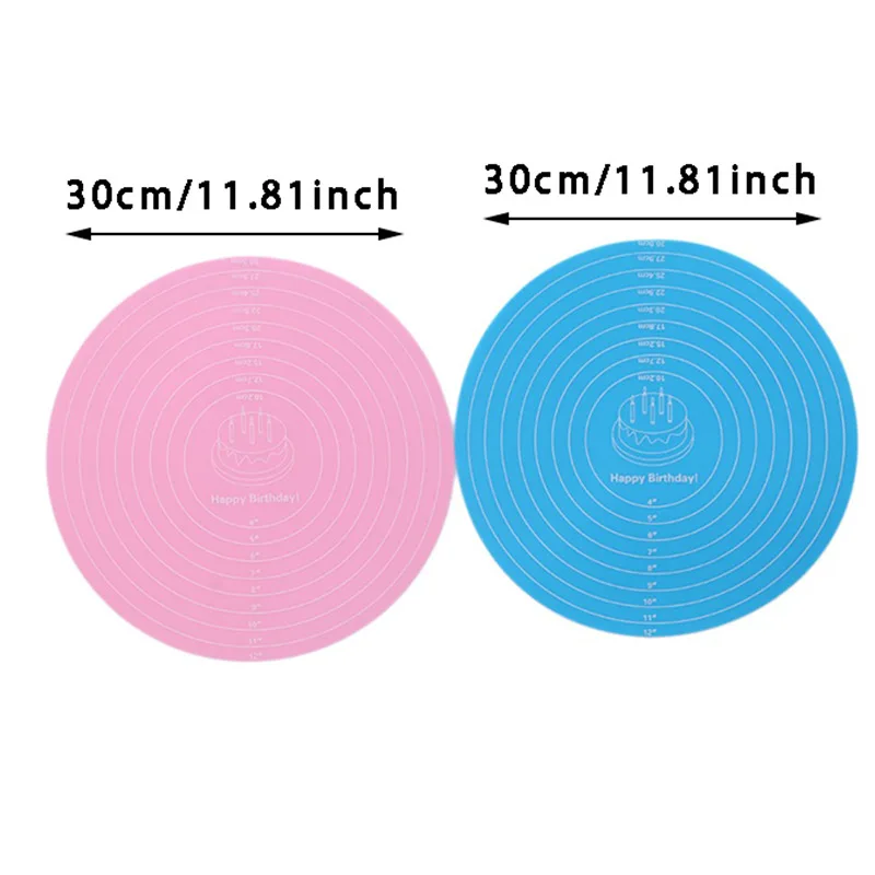 Cake Turntable Pat Silicone Baking Mat For Cake with Size Non-stick High Temperature Resistant Bake Tool Kitchen Gadget