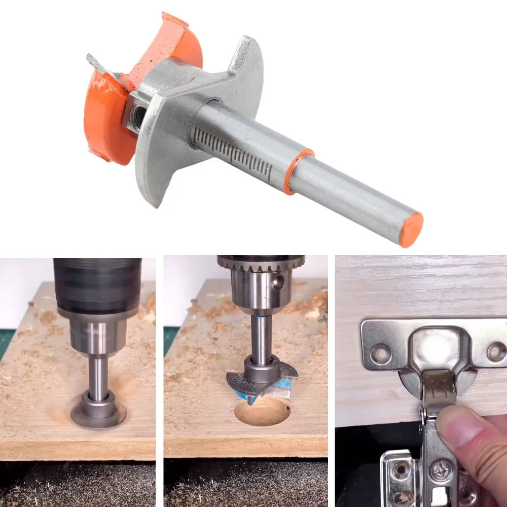 35mm Diameter Hinge Hole Opener Adjustable Positioning Drill Guide Set Hinge Drilling Jig Boring Jig Locator