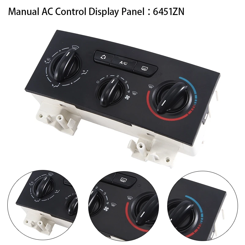 

Manual AC Heater Climate Control Display Panel 6451ZN For Peugeot 307 Citroen C4 C-Quatre Replacement Parts Accessories