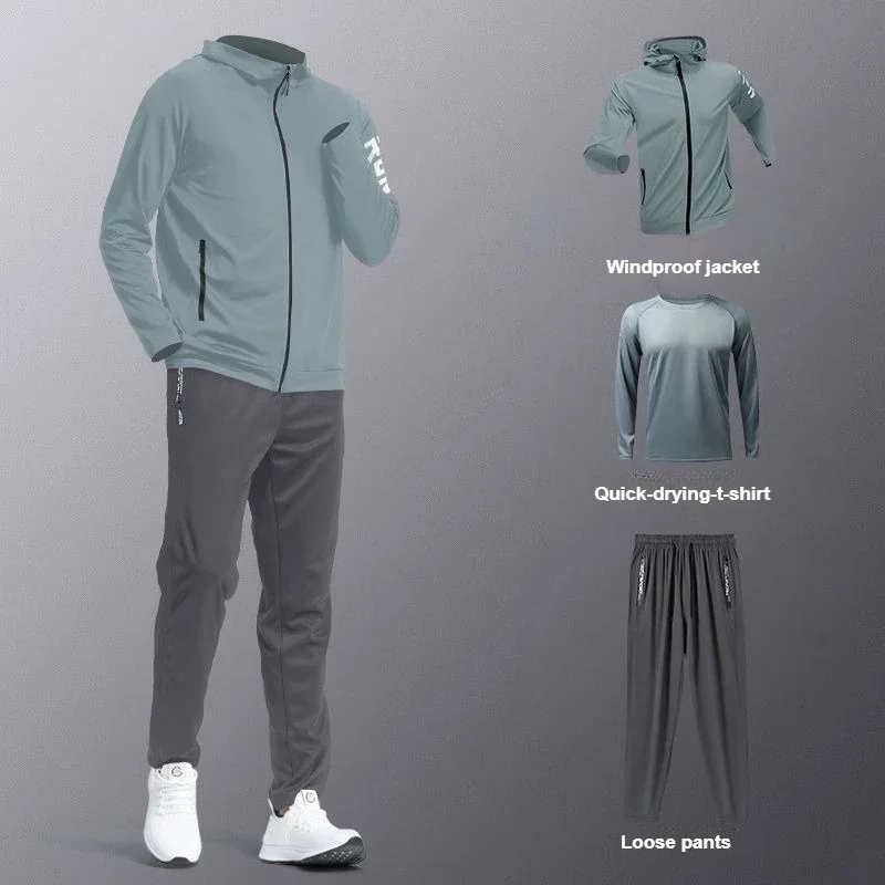 Men's Versatile Sportswear Set: Athletic Shirts for Running, Training, Morning Runs & Outdoor Fitness