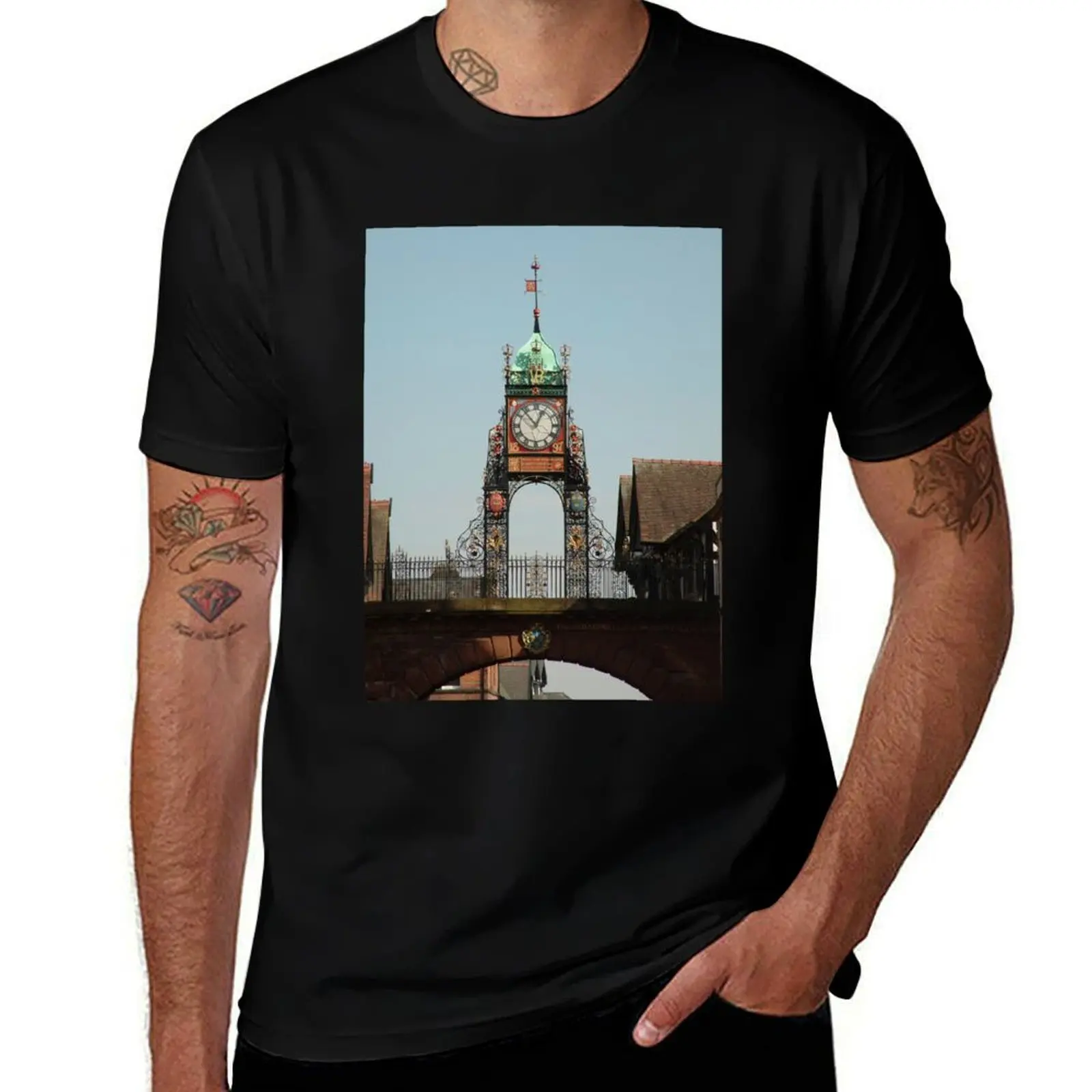 Eastgate Clock, Chester. England. T-Shirt Large Size Soft Cotton T-Shirt