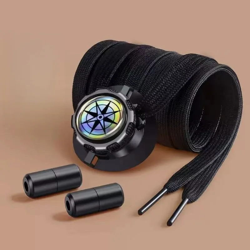 1 Pair Sun-Star No-Tie Rotating Shoe Buckles for Thick Laces – Quick Adjust Unisex Fasteners for Sports & Outdoor Shoes