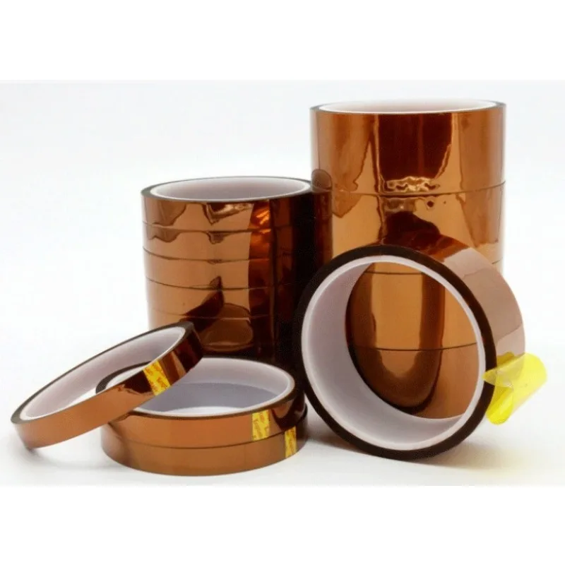 1 Roll 0.05mm Brown PET High Temperature Gold Finger Tape 33M Insulation Film for Lithium Battery Pack PCB Soldering Protection