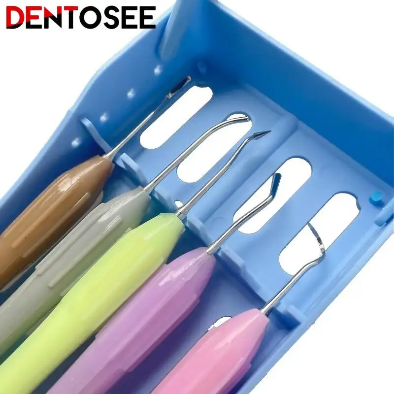 

5Pcs/set Dental Resin Filled Restorative Instrument Filler Aesthetic Restoration Knife Silicone Handle Dentistry Tools