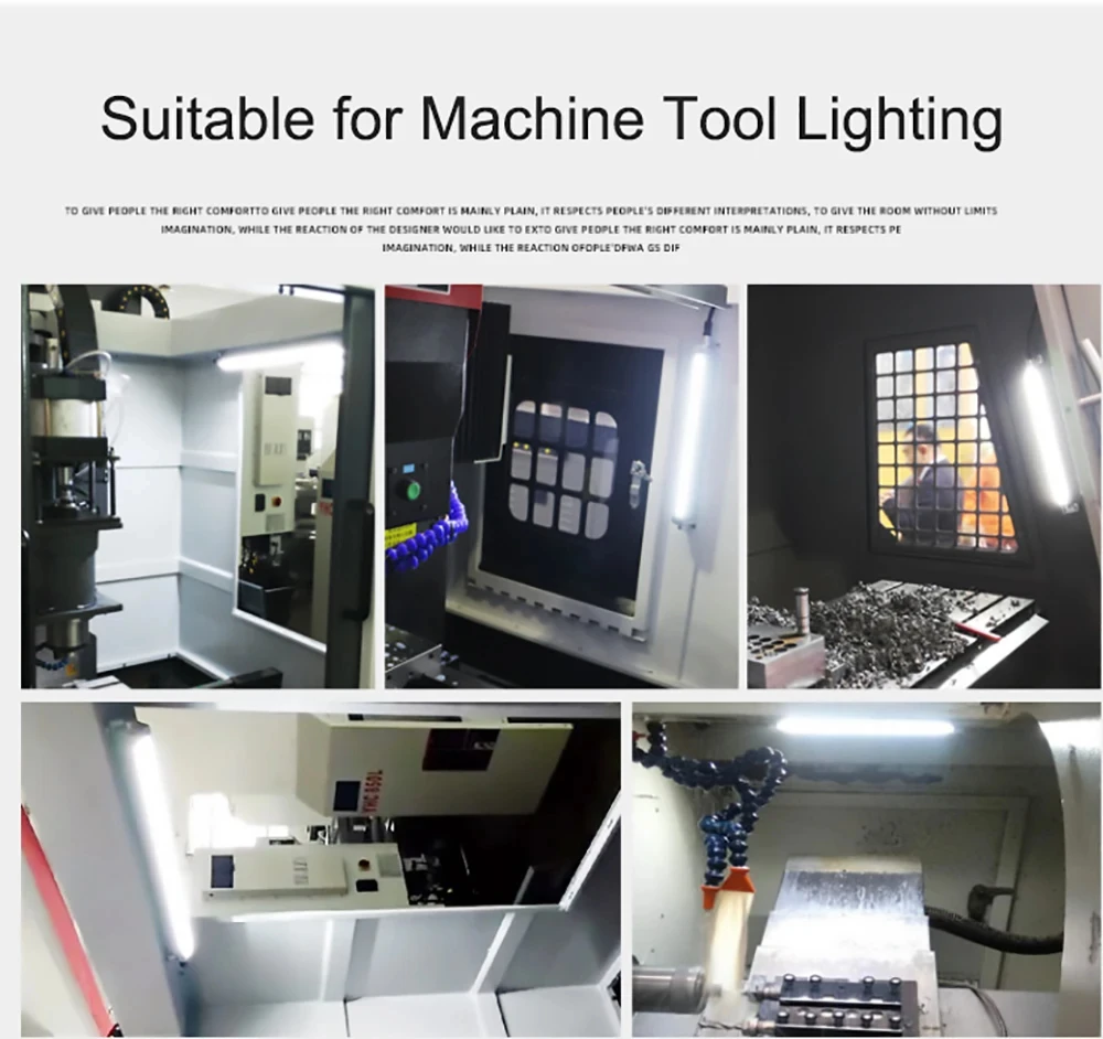 LED Industrial Lamp IP67 Waterproof Oil-proof Dust-proof Workshop CNC Industrial Lamps AC100-230V Leds Machine Work Tool Lights