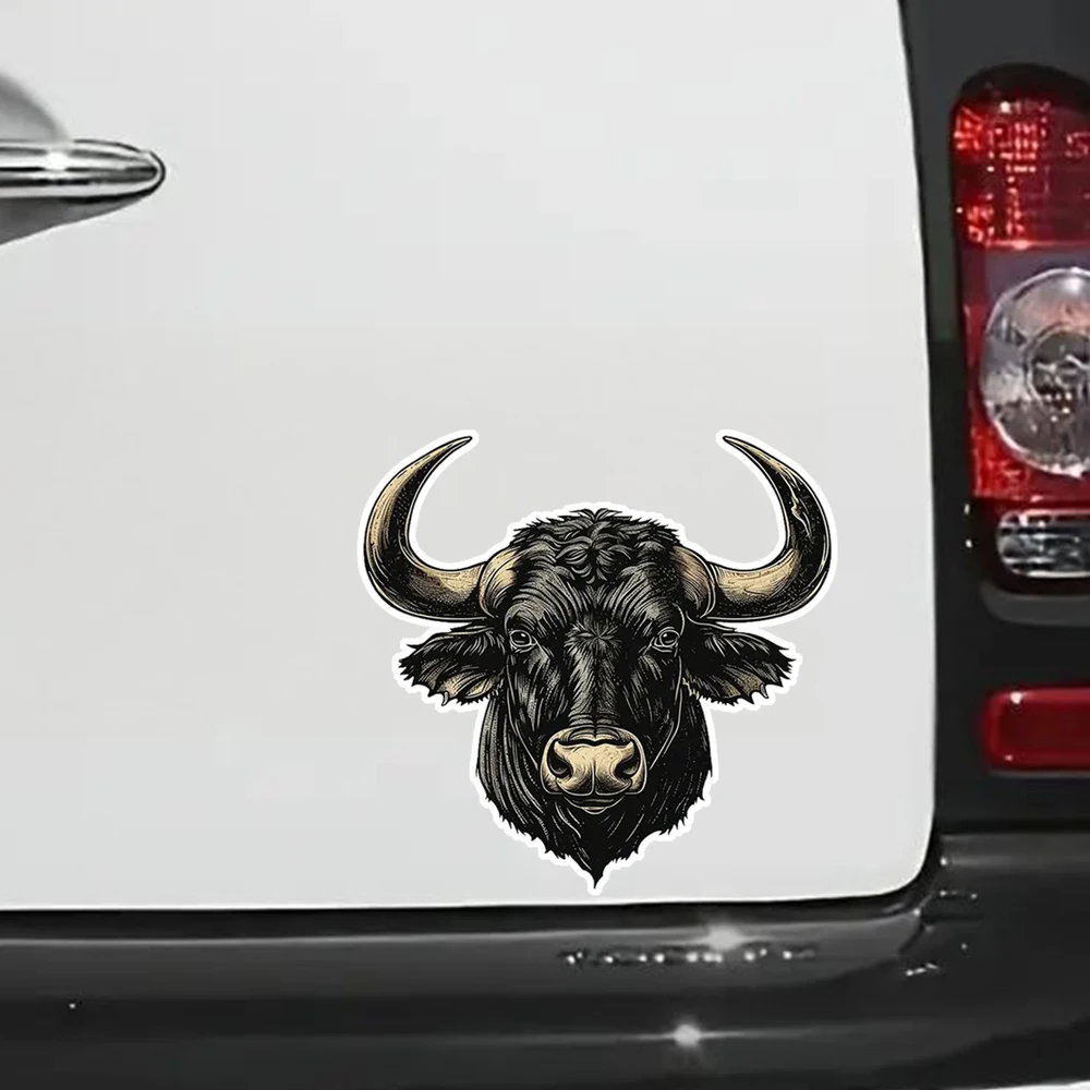 

Alleng Bull Head Waterproof Vinyl Car Decals for Windows, Bumper, Exterior Decorative Accessories, Blocking Scratches Stickers