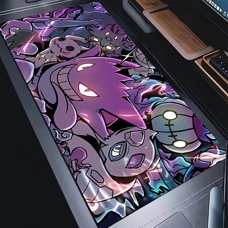 Mouse Pad P-Pokemon Gengar 90x40cm Notbook xxl Gamer Keyboard Pad NonSlip Rubber Computer Carpet Desk Mat Gamer Cabinet MousePad