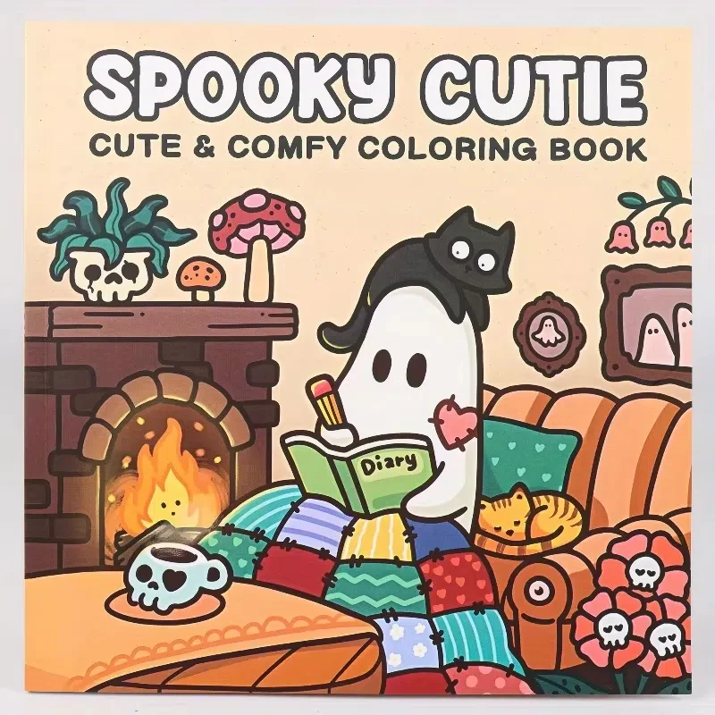 

A Horror Cute Coloring Book for Adults and Teenagers Warm Style Weird and Cute Creatures Suitable for Christmas Halloween