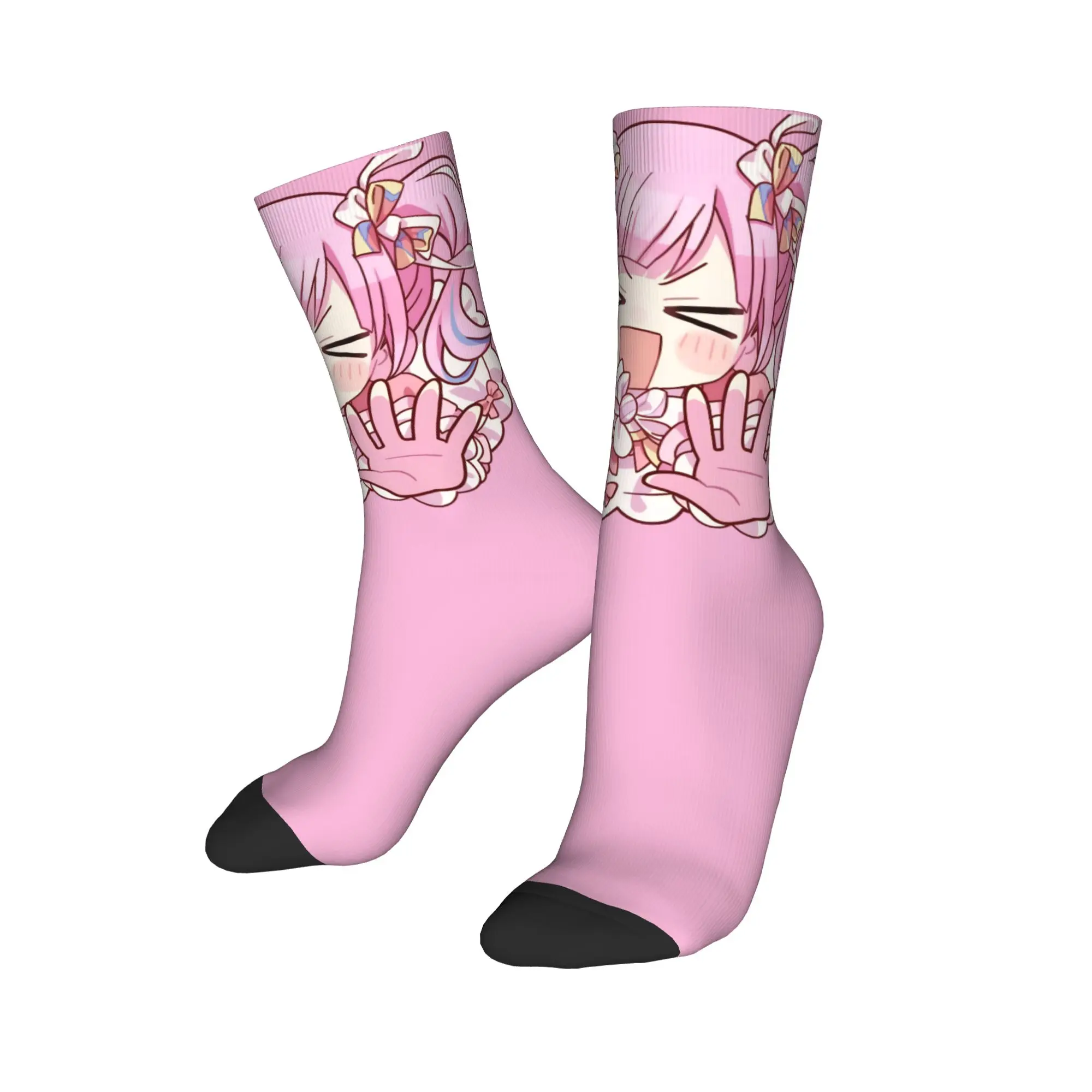 Happy Funny Male Men Socks Harajuku Emu Otori Sock Polyester Singer Anime Sport Women Socks Spring Summer Autumn Winter